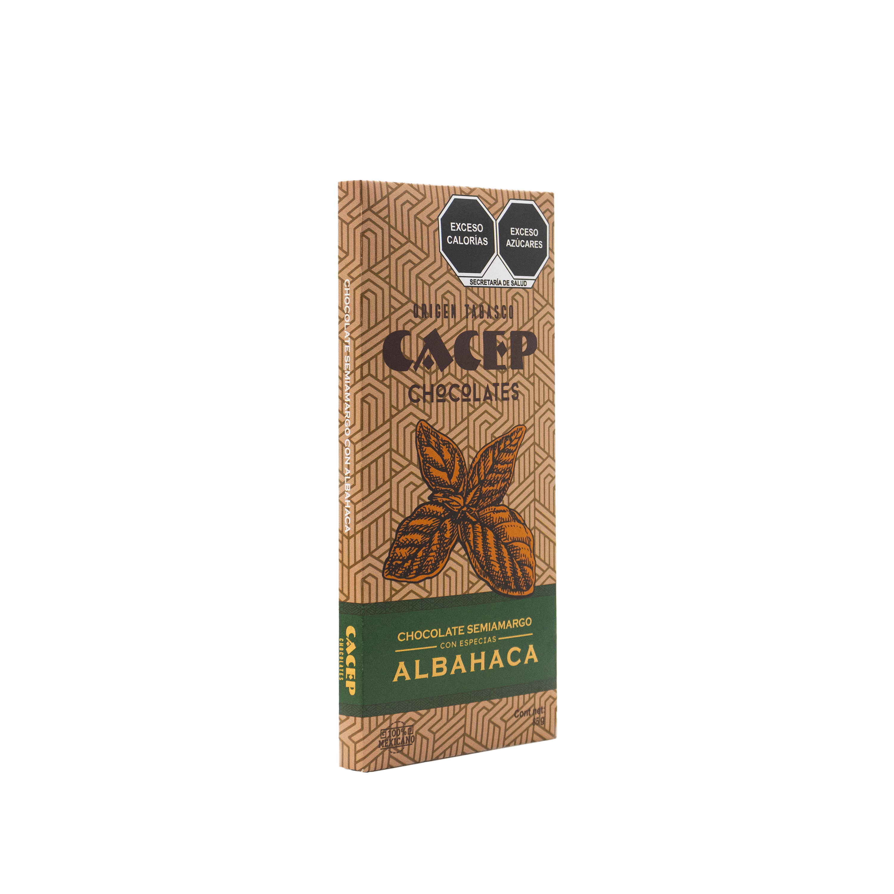 Barra de 85g Chocolate 70% con albahaca