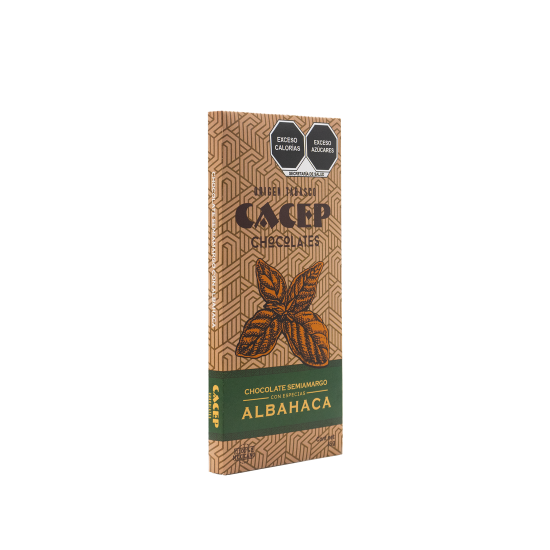 Barra de 85g Chocolate 70% con albahaca