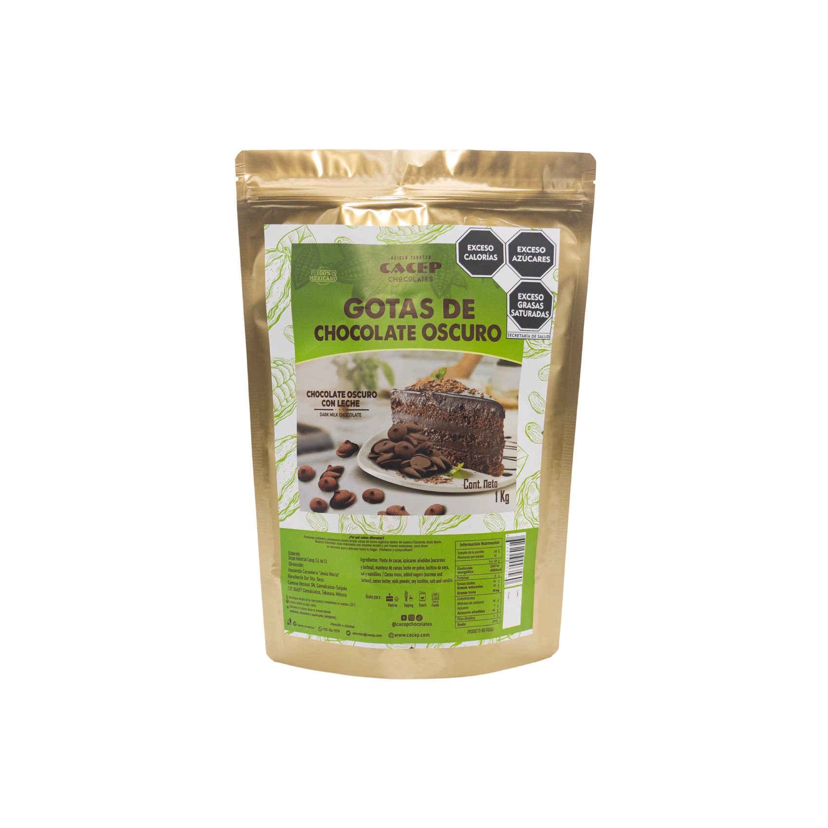 Gotas de 1kg chocolate Obscuro con Leche