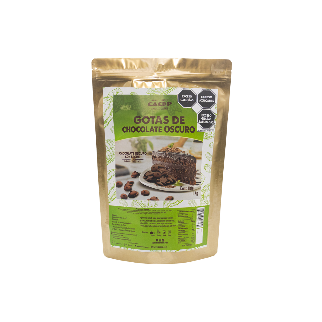 Gotas de 1kg chocolate Obscuro con Leche