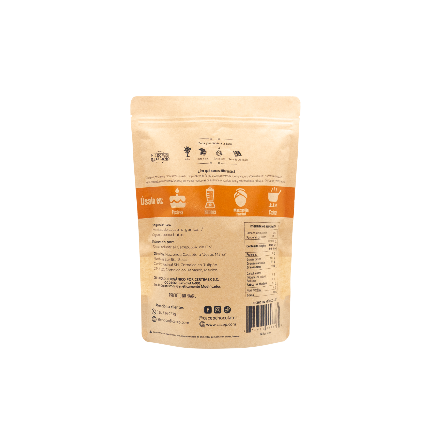 Manteca de cacao, 1Kg