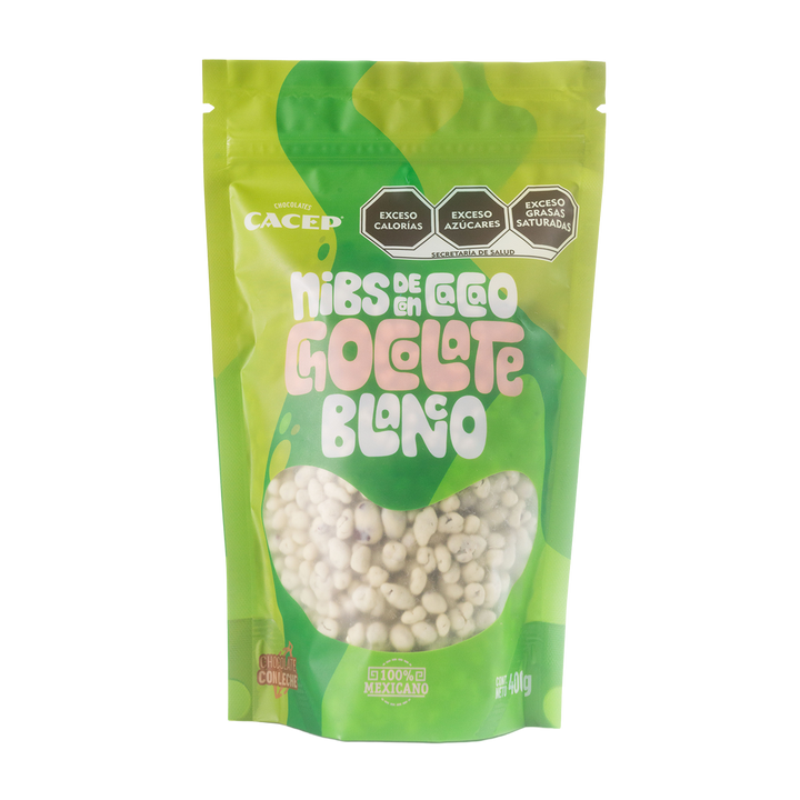 Nibs de cacao con chocolate blanco, Confituras 400 g