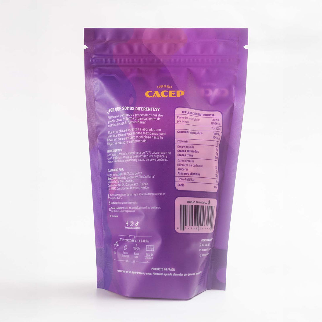 Pasas con chocolate semi amargo, Confituras  400 g