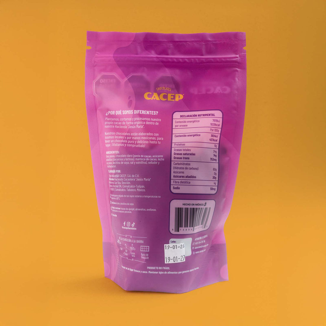 Pasas con chocolate claro, Confituras  400 g