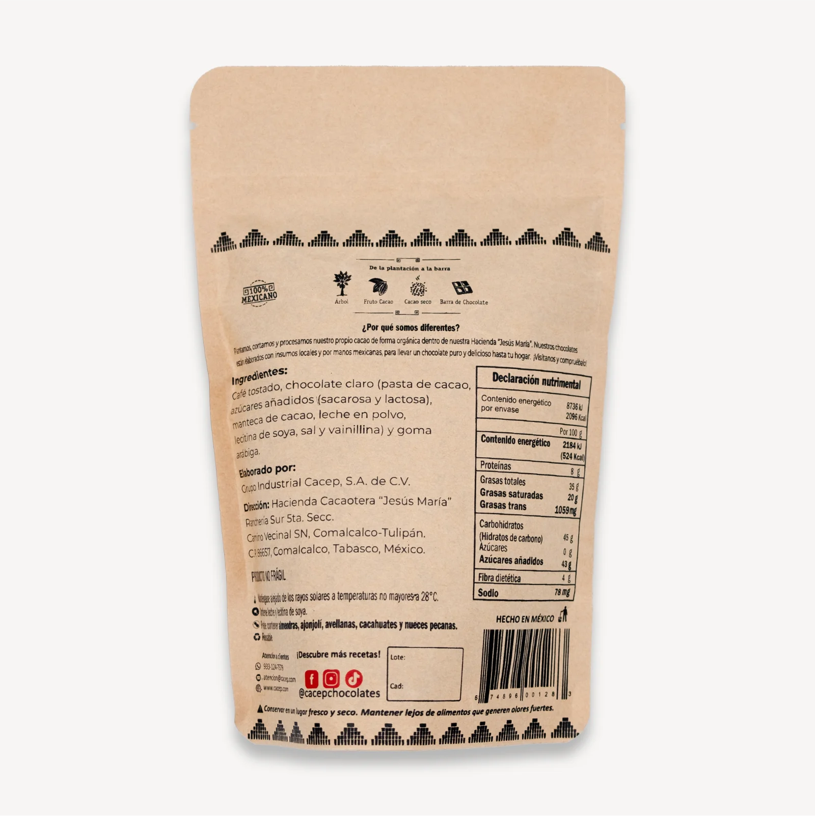 Café con chocolate claro, Confituras 400 g