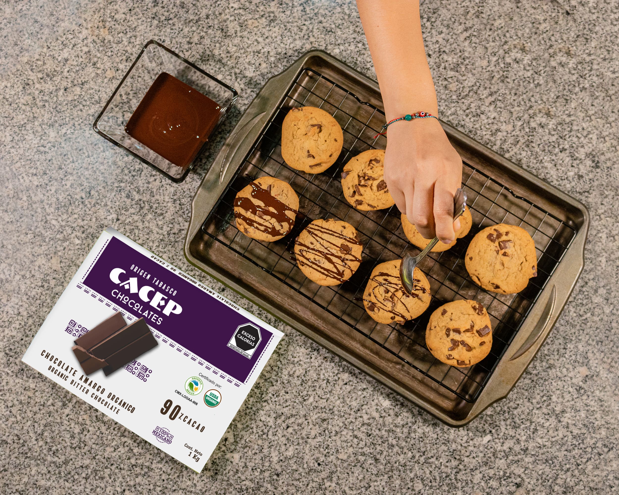 Barra de Chocolate 1kg Amargo 90% Cacao, 1kg