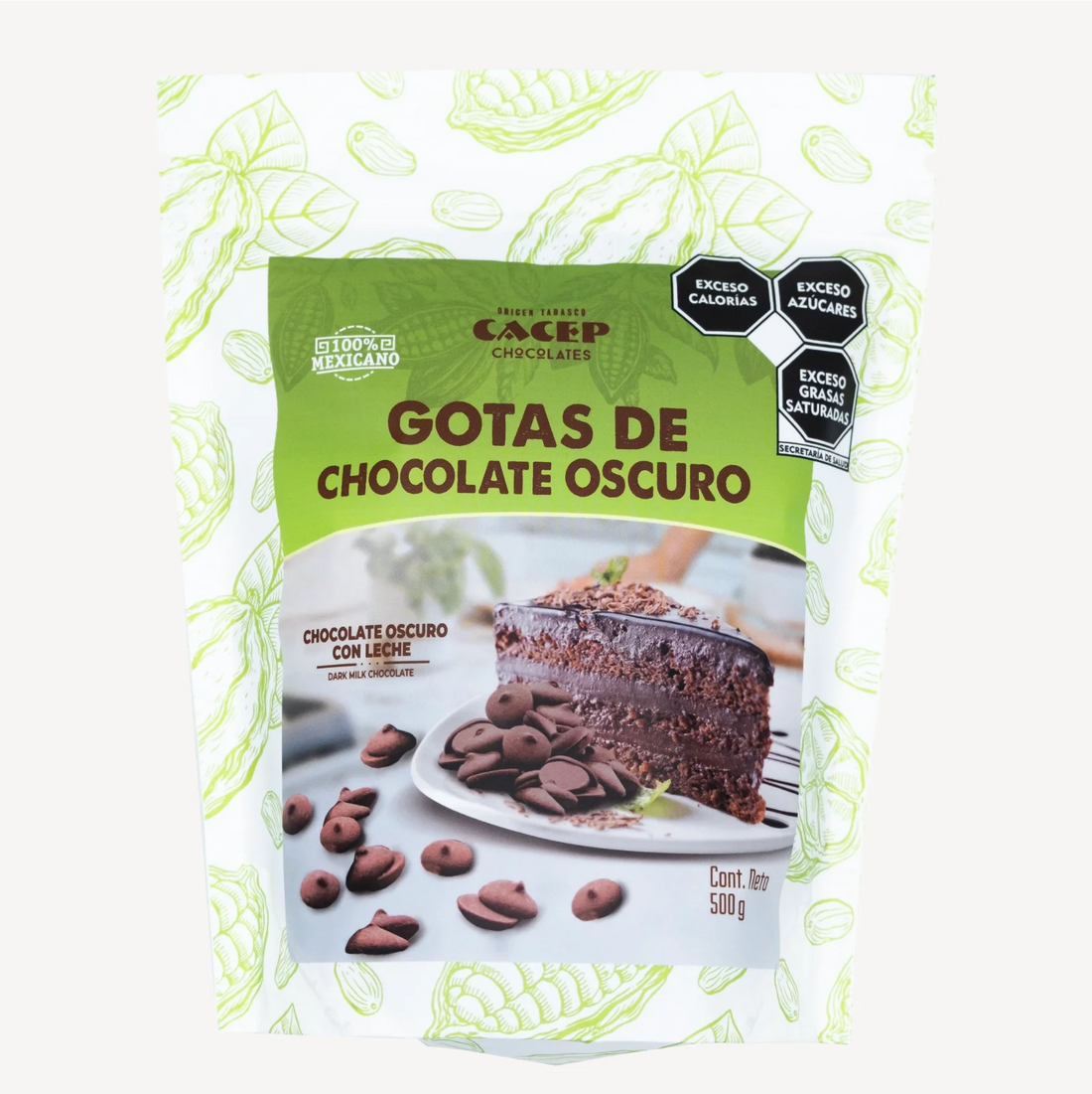 Gotas de Chocolate Obscuro con Leche, 500 g