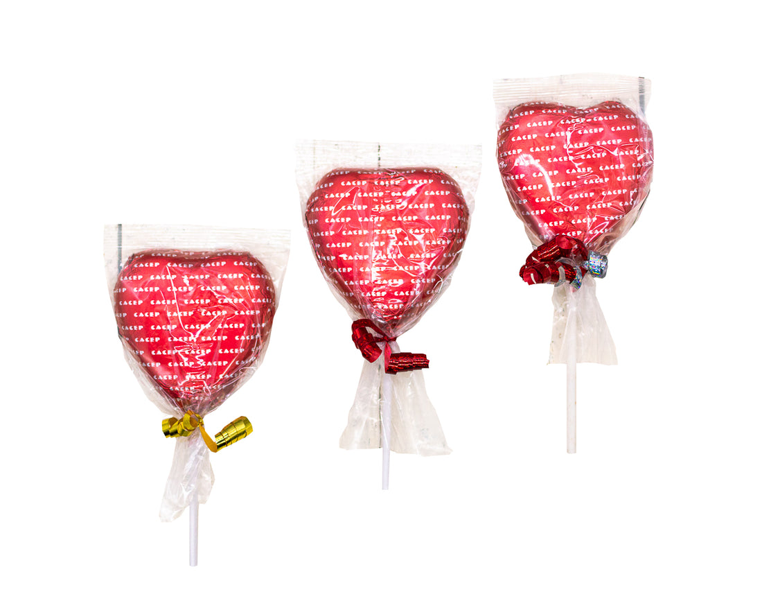 Paleta de Corazón de Chocolate Grande 45g